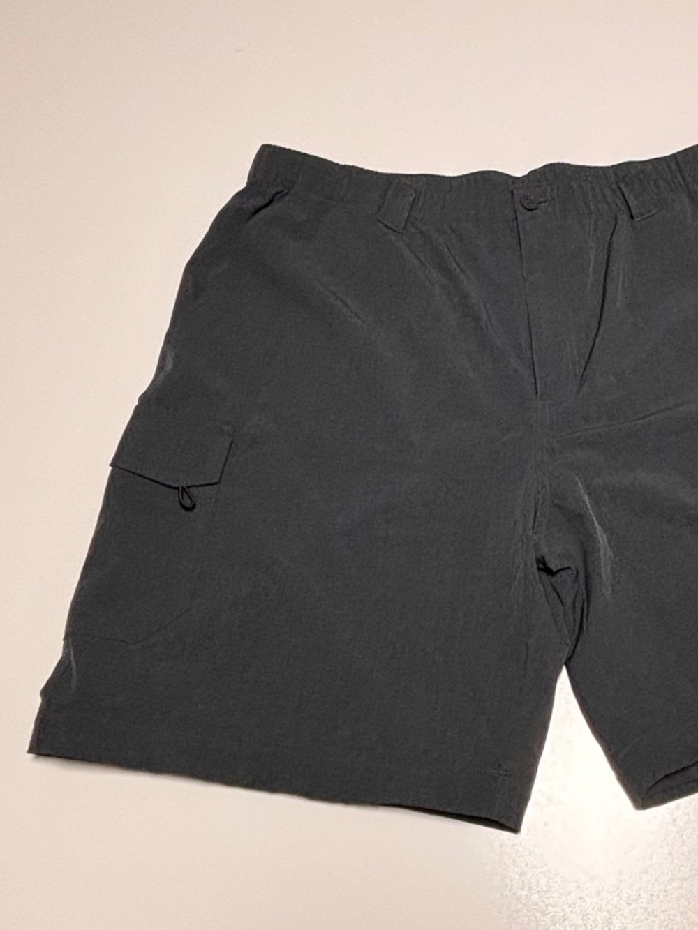Mens Gray Reel Legend Elastic Waist Fishing Shorts Size XXL